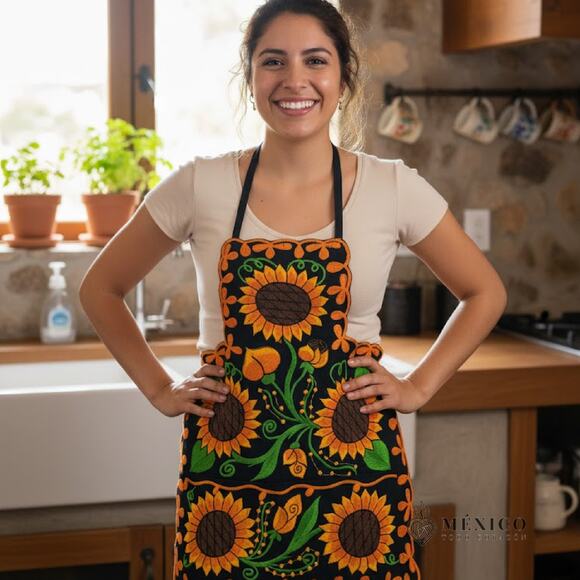 Mexican womas embroidered apron mothers day gift - Picture 1 of 5